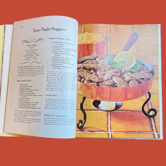 1974 Vintage Better Homes And Gardens Best Buffets Hardcover Cookbook First Ed - Picture 5 of 9